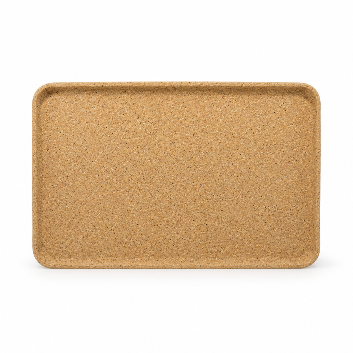 Rectangular cork serving tray, 43 × 30 cm, Natural finish on white background