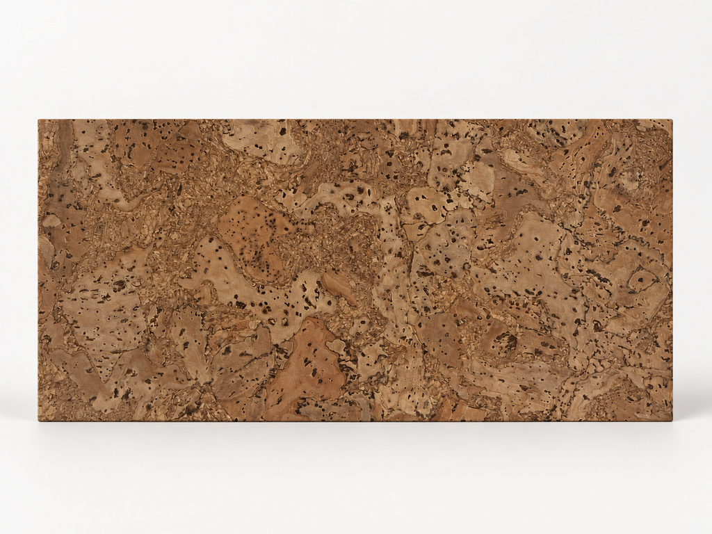 River cork wall tile, faithful product view, 600 × 300 mm