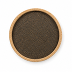 Round cork serving tray, Ø30 cm, Dark finish on white background