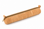 Round Natural Cork Pencil Case Ref. 8946 — tubular hero view in natural cork fabric