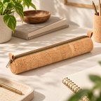 Round Natural Cork Pencil Case Ref. 8946 — premium natural lifestyle setting