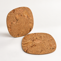 Rounded Square Iceberg Natural cork placemats, set of 4, 307 × 307 × 3 mm — premium studio hero