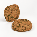 Rounded Square Moss cork placemats, set of 4, 307 × 307 × 3 mm — premium studio hero