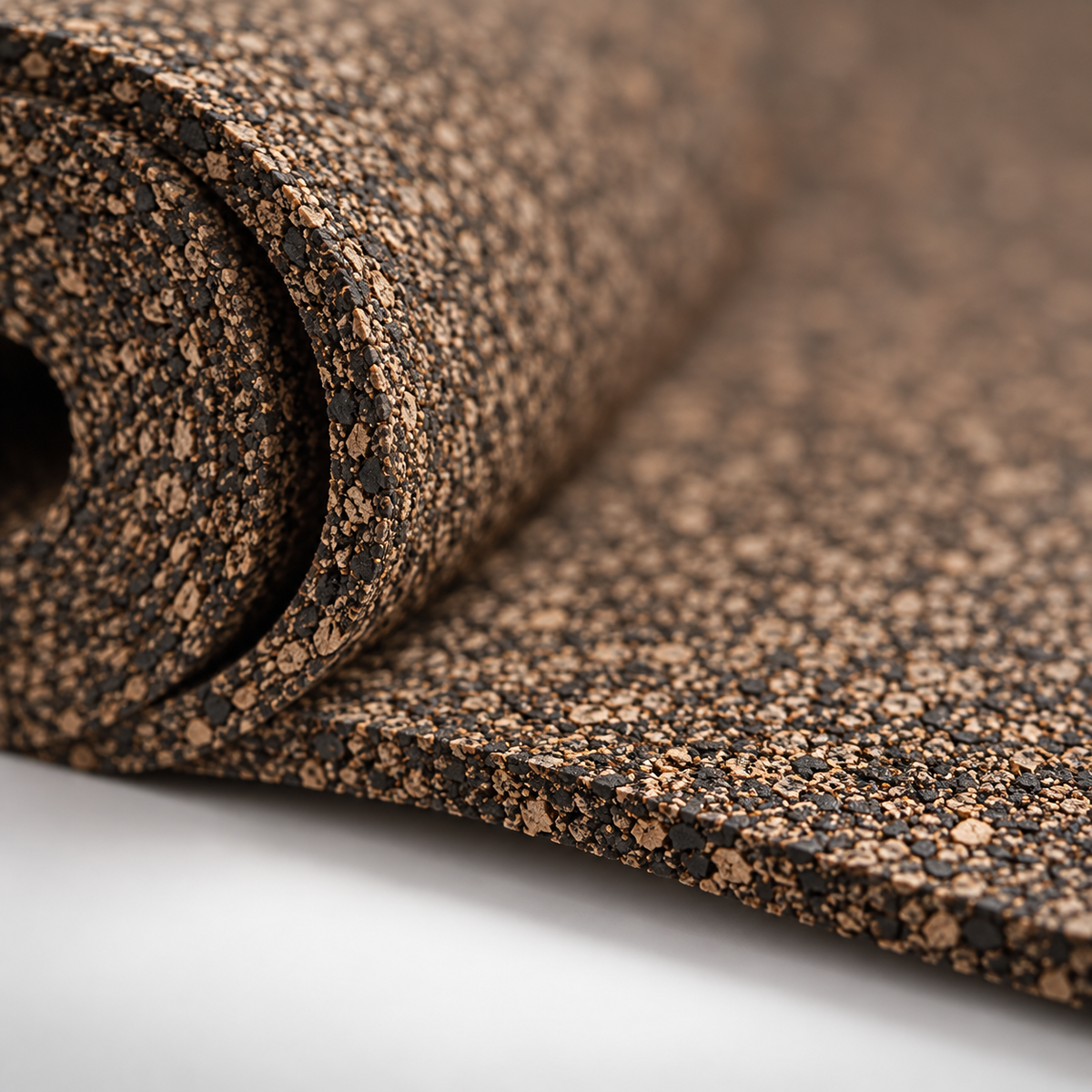 Rubber Cork Flooring Underlay Roll, macro rubber cork texture detail