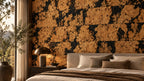Rustic Black cork wall tile shown in a conceptual residential bedroom visualization