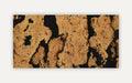 Rustic Black cork wall tile, 600 × 300 mm, dark rustic cork surface with natural tan inclusions