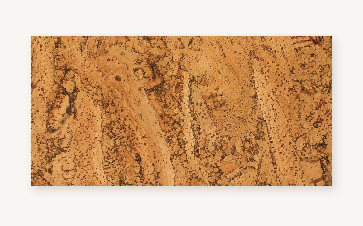 Rustic Natural cork wall tile, 600 × 300 mm, warm natural rustic cork surface