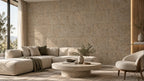 Rustic Taupe cork wall tile shown in a conceptual architectural interior visualization