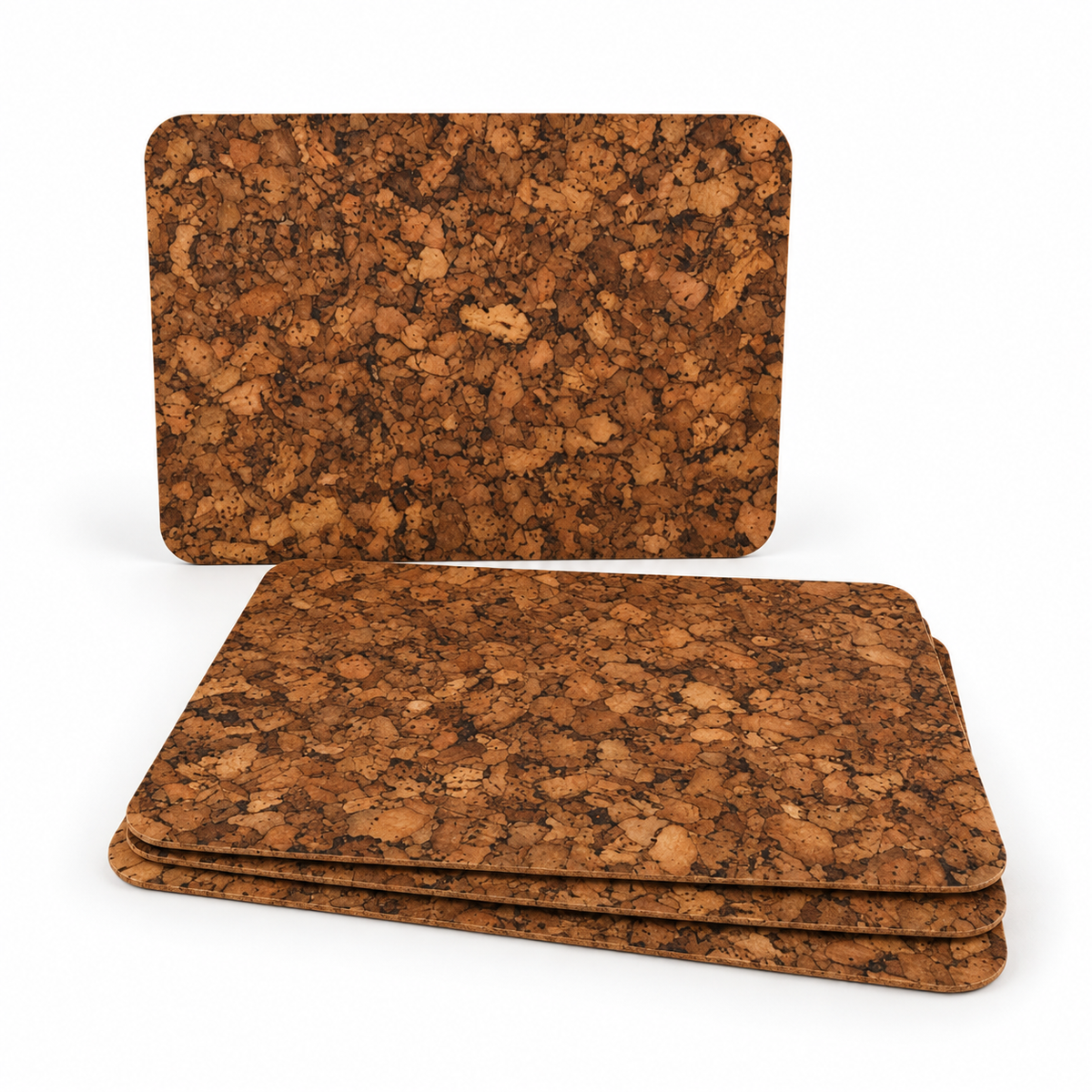 Samba cork placemats, set of 4, 400 × 300 × 3 mm — premium studio hero