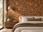 Samba cork wall tile in a premium residential bedroom
