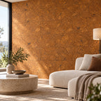 Saphira Brown cork wall tile shown in a conceptual architectural interior visualization