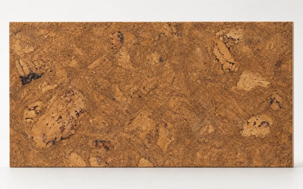 Saphira Brown cork wall tile, 600 × 300 mm, warm brown decorative cork surface
