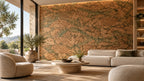 Saphira Green cork wall tile shown in a conceptual architectural interior visualization