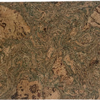 Saphira Green cork wall tile close-up showing the real cork texture and green-brown tonal variation