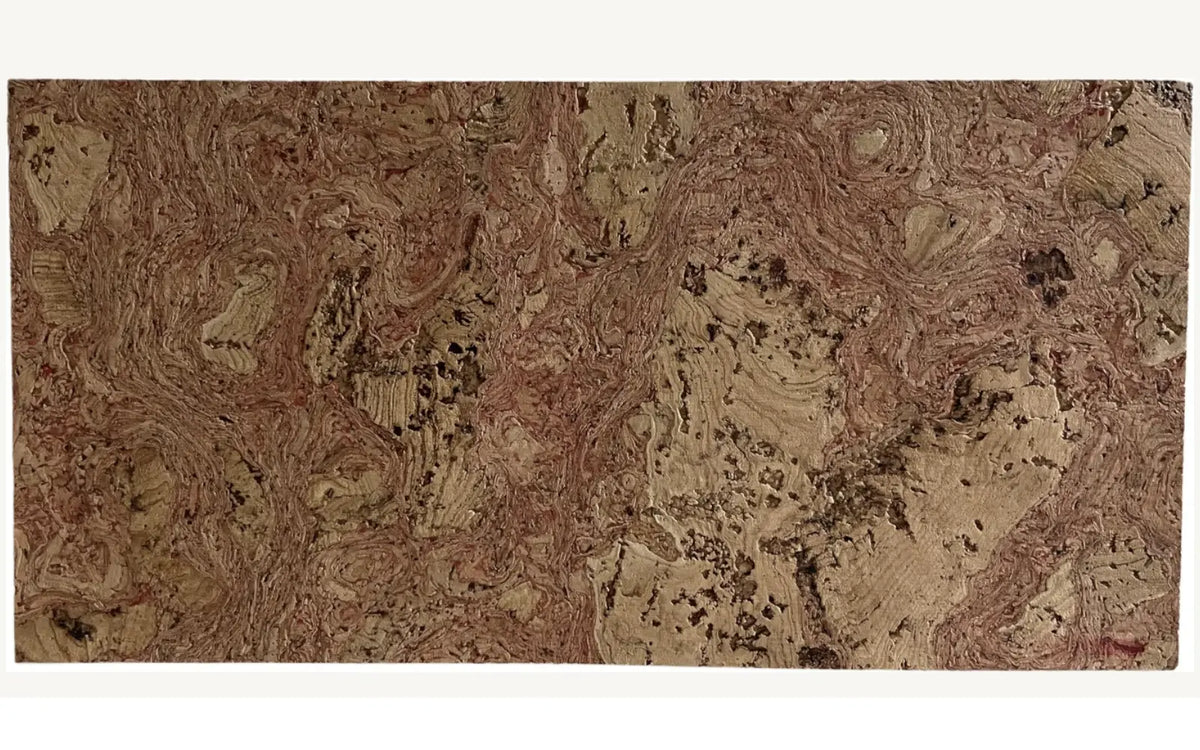 Saphira Red cork wall tile, 600 × 300 mm, red-brown decorative cork surface