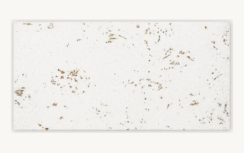 Saphira Snow cork wall tile, 600 × 300 mm, light snow-toned decorative cork surface