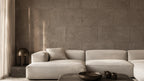 Saphira Taupe cork wall tile shown in a conceptual architectural interior visualization