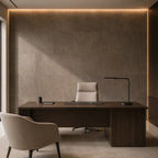 Saphira Taupe cork wall tile shown in a conceptual commercial office visualization