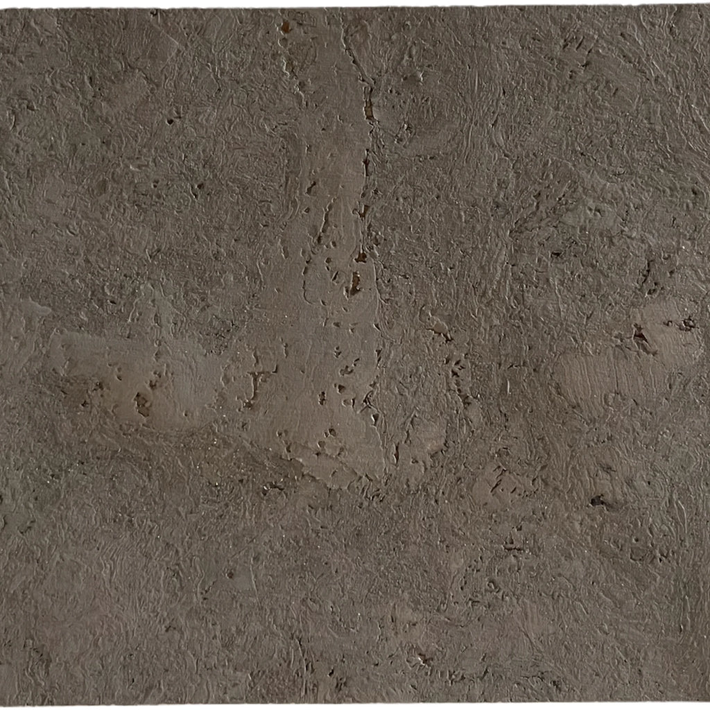 Saphira Taupe cork wall tile close-up showing the real cork texture and neutral taupe tonal variation