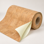 Self-Adhesive Cork Paper Roll, angled view