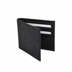 Small Black Cork Wallet, 10.5 × 8.7 cm, angled view