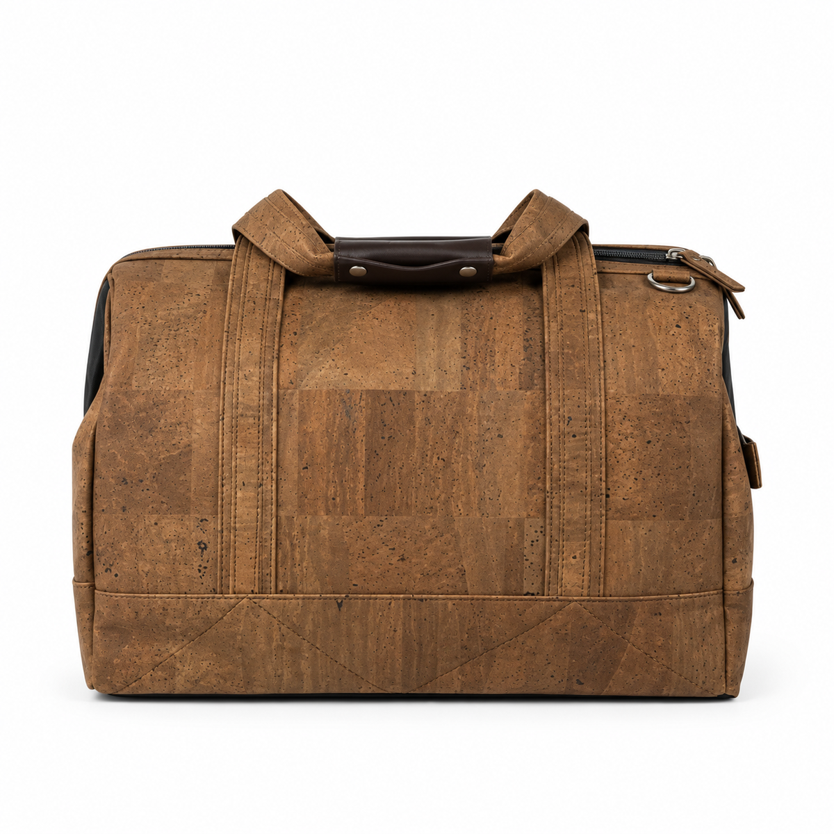 Small Brown Cork Trip Bag, 44 × 30 cm, angled view