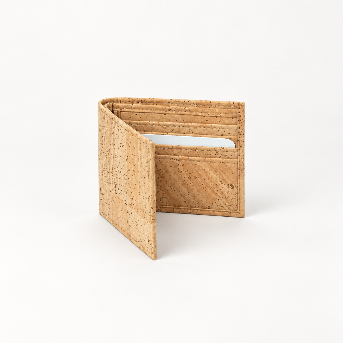 Small Natural Cork Wallet, 10.5 × 8.7 cm, hero view