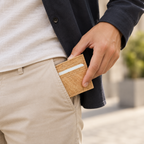 Small Natural Cork Wallet in real everyday pocket use