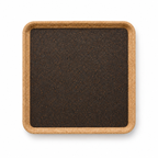 Square cork serving tray, 30 × 30 cm, Dark finish on white background