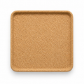 Square cork serving tray, 30 × 30 cm, Natural finish on white background
