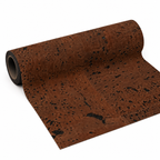 Textile Cork Roll Dark Brown with synthetic base, angled view