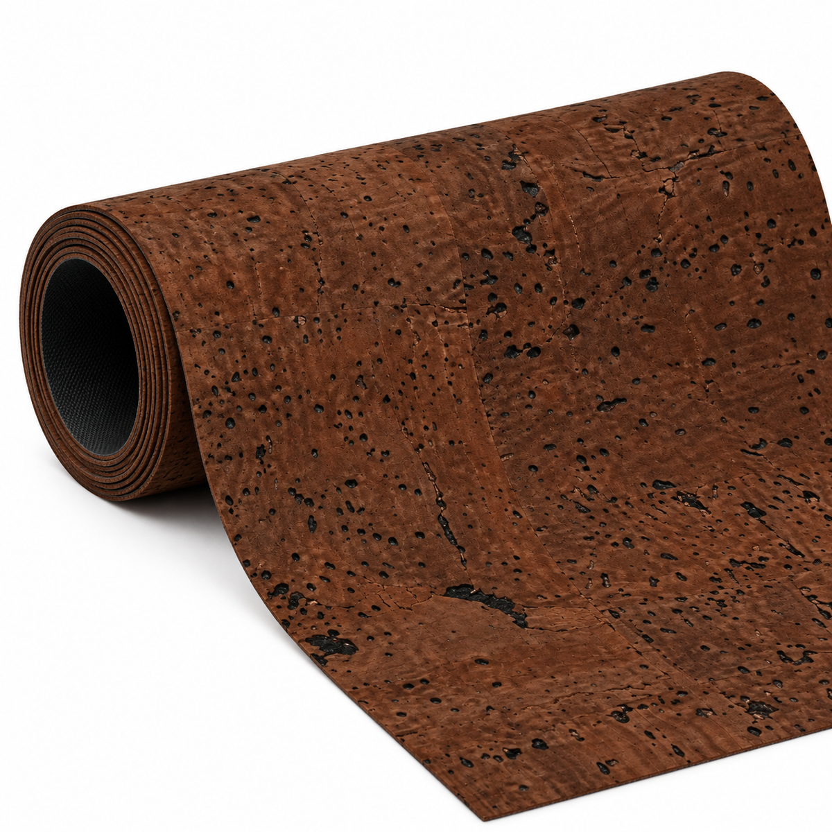 Textile Cork Roll Dark Brown with synthetic base, hero view