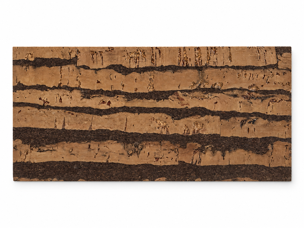 Tiger Brown cork wall tile, faithful product view, 600 × 300 mm