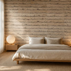 Tiger Cream cork wall tile shown in a conceptual residential bedroom visualization