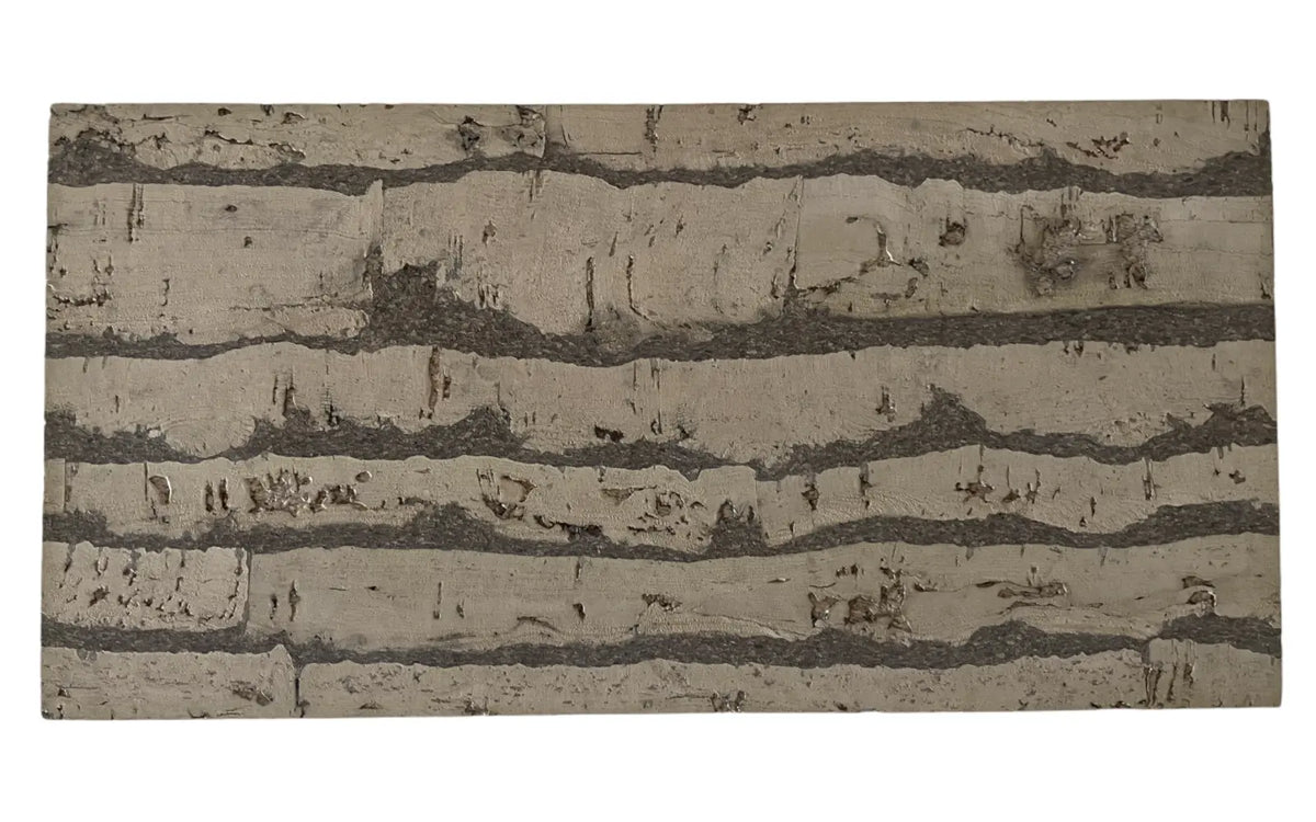 Tiger Cream cork wall tile, 600 × 300 mm, striped cream and natural cork decorative surface