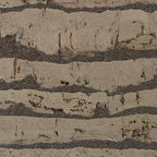 Tiger Cream cork wall tile close-up showing the real striped cork texture and light cream tonal variation