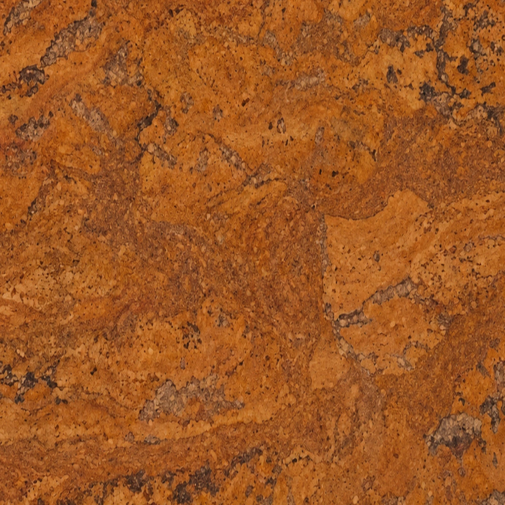 Wave Brown cork wall tile close-up showing the real cork texture and warm brown wave-pattern variation
