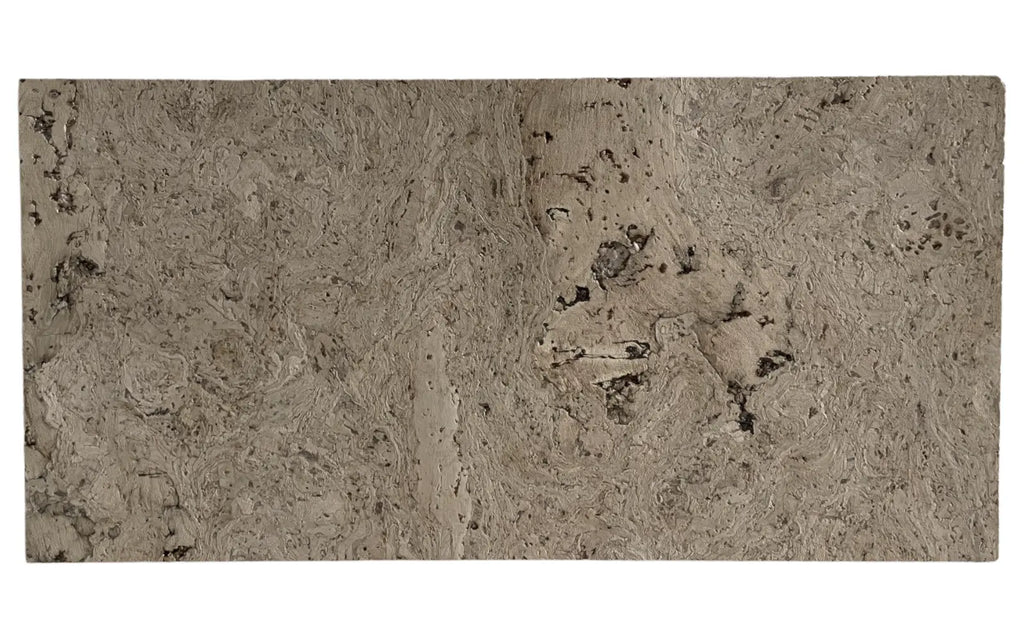 Wave Cream cork wall tile, 600 × 300 mm, flowing cream and natural cork decorative surface