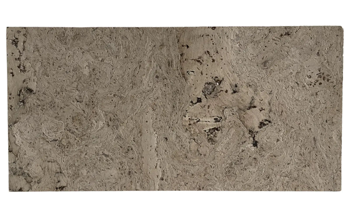 Wave Cream cork wall tile, 600 × 300 mm, flowing cream and natural cork decorative surface