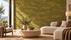 Wave Moss cork wall tile shown in a conceptual architectural interior visualization