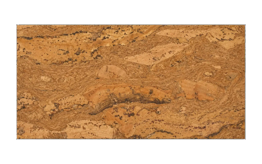 Wave Natural cork wall tile, 600 × 300 mm, natural flowing-wave decorative cork surface