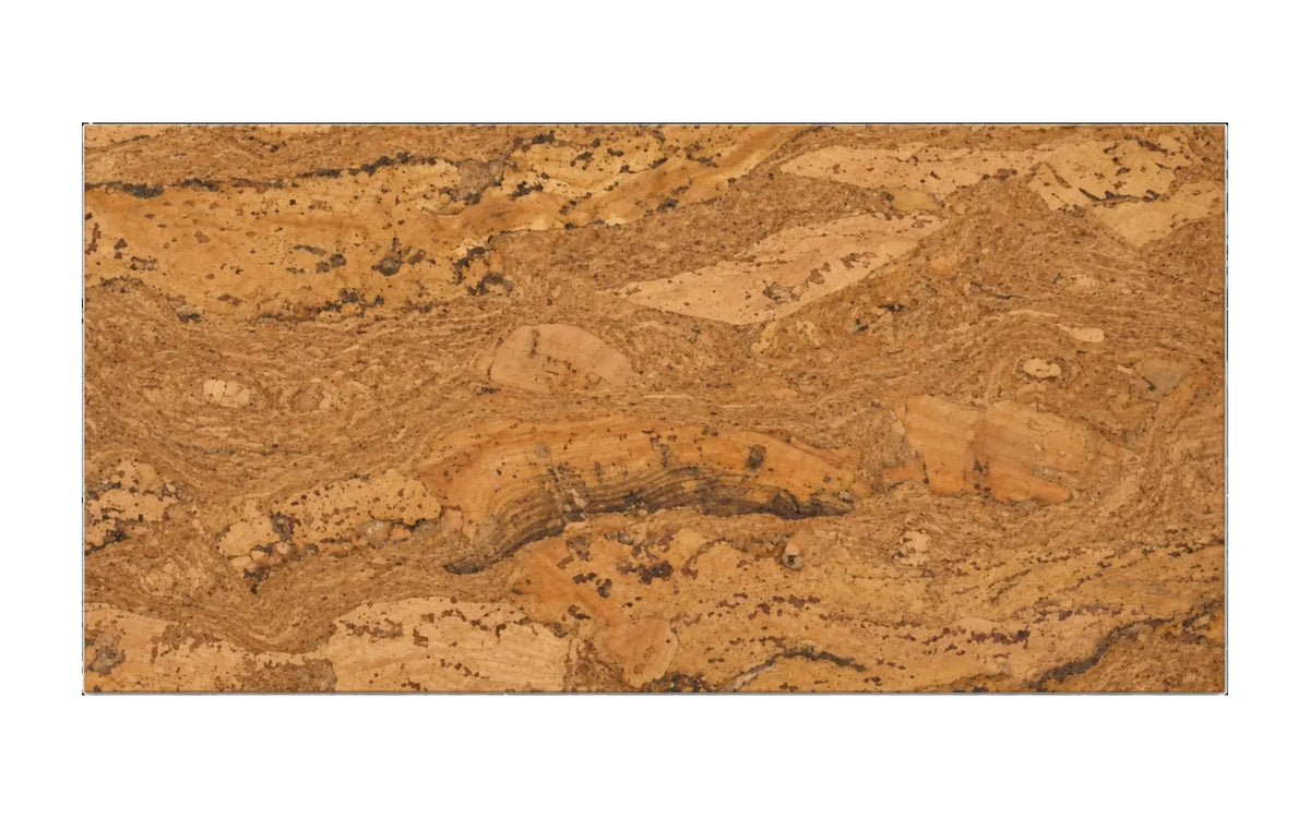 Wave Natural cork wall tile, 600 × 300 mm, natural flowing-wave decorative cork surface
